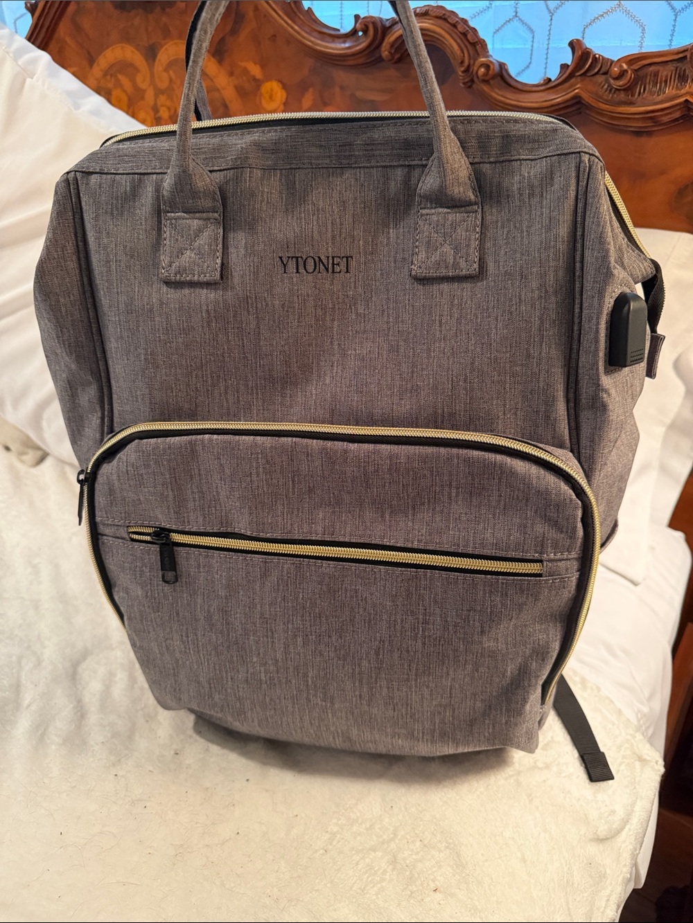 Men's Gray Travel Backpack
